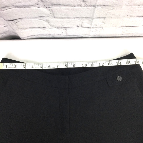 New York & Company Women’s Petite Flat Front Straight Leg Black Dress Pant 12 - Picture 9 of 13